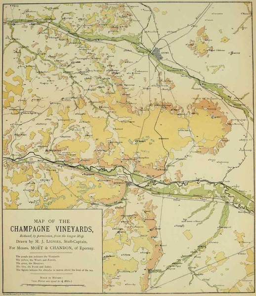 Map of Champagne Vineyards