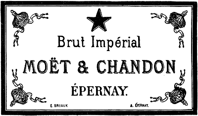 Facsimile of Moet and Chandon Label