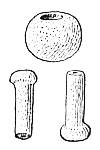 Fig. 56. Jadeite beads found in Mound No. 16.