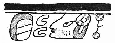 Fig. 64. Glyph outlined on outer surface of rim of vase shown in
    fig. 63.
