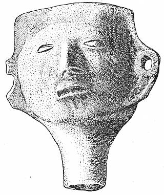 Fig. 70. Crude clay figurine found in Mound No. 25.