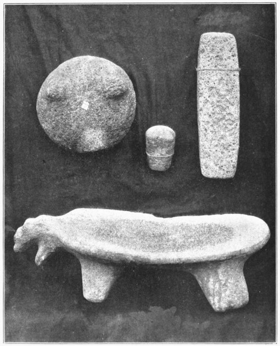 Plate 12. METATES AND BRAZOS FROM MOUND NO. 6.