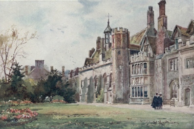 PETERHOUSE FROM THE FELLOWS’ GARDEN

On the right is the Combination Room (1460), while farther back in the
picture is the Hall, a continuation of this range of most ancient and
picturesque buildings.