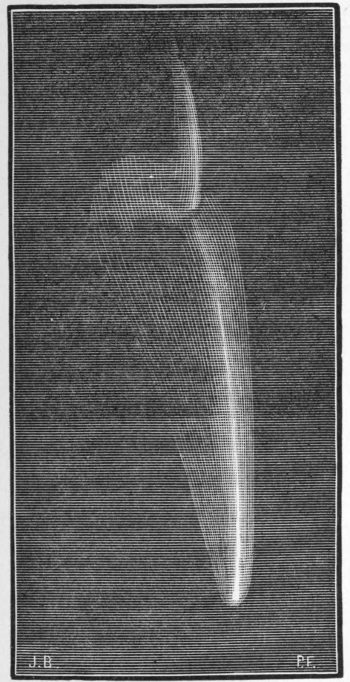 Fig. 28.—The Great Comet of 1882, on October 19 (Artus).