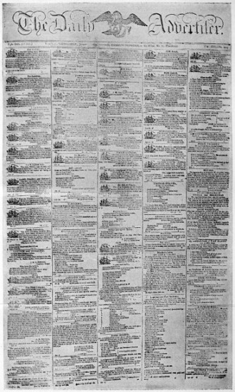 The Daily Advertiser of Wednesday, January 1, 1800.