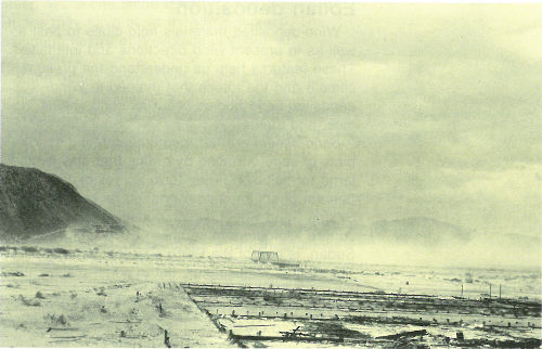 Dust storm along the Mohave River near Daggett, California, October 24, 1919 (photograph by D. G. Thompson).