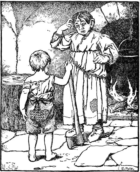 boy holding az talking to  witch girl
