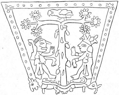 Fig. 9.—From a Mexican manuscript.(Goblet d’Alviella.)