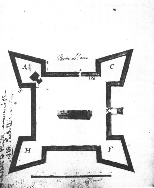 SALAZAR’S PLAN OF THE CASTILLO SHOWS CONSTRUCTION TO 1680.