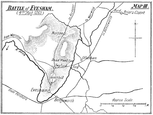 Map III: Battle of Evesham.