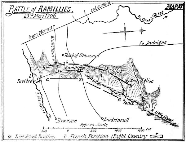 Map XI: Battle of Ramillies.