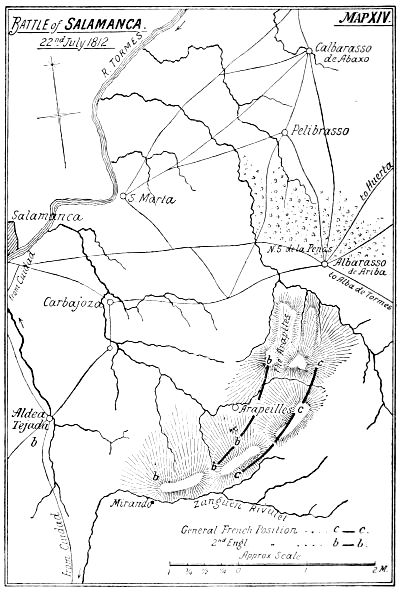 Map XIV: Battle of Salamanca.