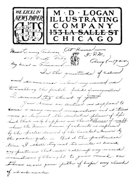 (Second letter, first part)