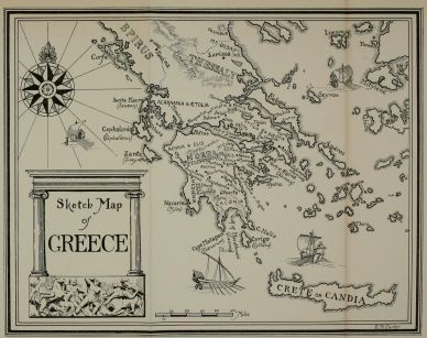 Sketch Map
of
GREECE

MAP ACCOMPANYING “GREECE,” BY JOHN FULLEYLOVE, R.I., AND REV. J. A.
M‘CLYMONT, D.D. (A. AND C. BLACK, LONDON)