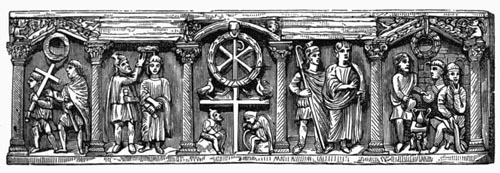 Illustration: Fig. 104.—Sarcophagus in the Lateran Museum.