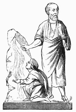 Illustration: Fig. 73.—Moses Striking the Rock.