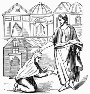 Illustration: Fig. 94.—Christ Healing the Woman with the Issue of
Blood.
