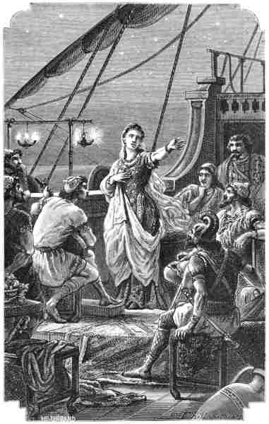 Illustration: THE IONIAN COMMENCED ONE OF THE SONGS OF HER NATIVE LAND