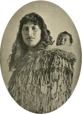 A Maori woman and child