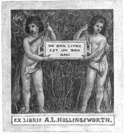 image of book-plate not available: EXLIBRIS A. L. HOLLINGSWORTH.