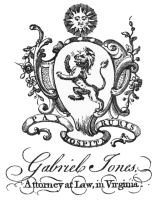 image of book-plate not available: GabrielJones, Attorney at Law, in Virginia.