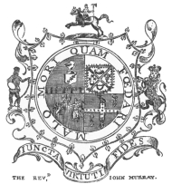 image of book-plate not available: THEREV,^D JOHN MURRAY.