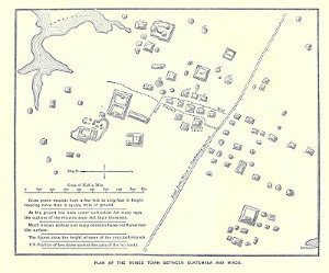 Plan of the ruined town between Guatemala and Mixco