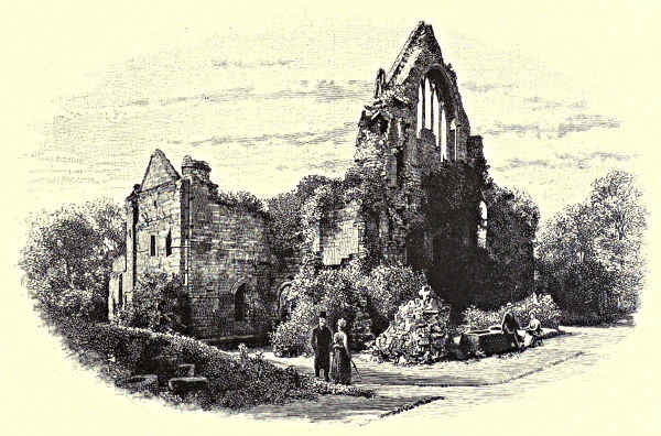 DRYBURGH ABBEY, FROM THE EAST.