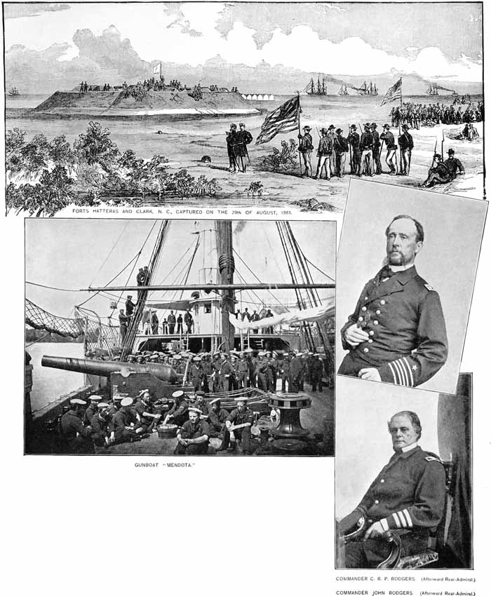 FORTS HATTERAS AND CLARK, GUNBOAT MENDOTA, C. R. P. RODGERS, AND JOHN RODGERS