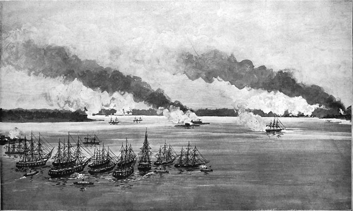 THE FIGHT OF THE MONITOR AND MERRIMAC