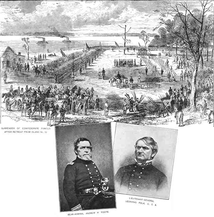 SURRENDER OF CONFEDERATE FORCES, ANDREW H. FOOTE, AND LEONIDAS POLK