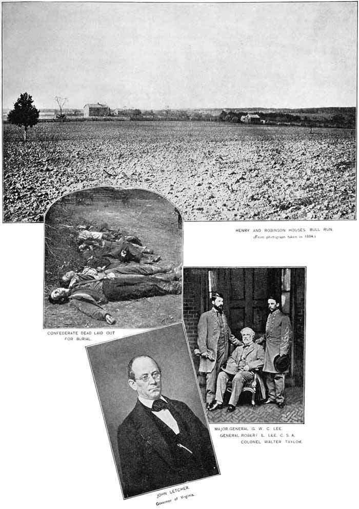 HENRY AND ROBINSON HOUSES, CONFEDERATE DEAD, G. W. C. LEE, ROBERT E. LEE, WALTER TAYLOR, AND JOHN LETCHER