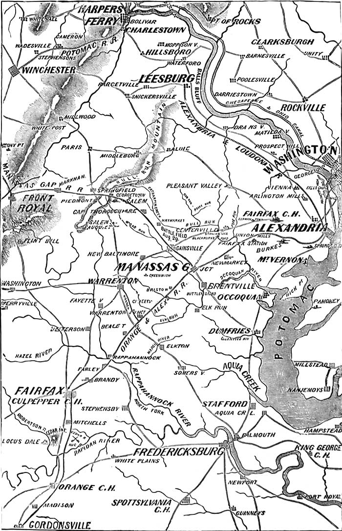THE SEAT OF MILITARY OPERATIONS IN AUGUST AND SEPTEMBER, 1862