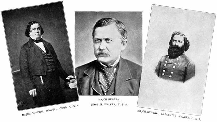 HOWELL COBB, JOHN G. WALKER, AND LAFAYETTE McLAWS