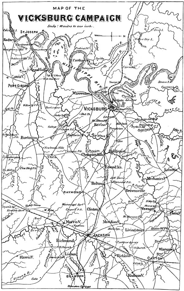 MAP OF THE VICKSBURG CAMPAIGN