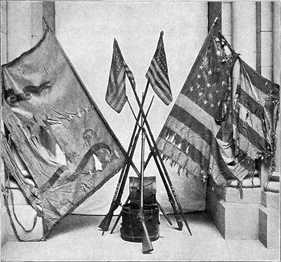 THE BATTLE FLAGS AND MARKERS OF THE FOURTEENTH REGIMENT NEW YORK ARTILLERY