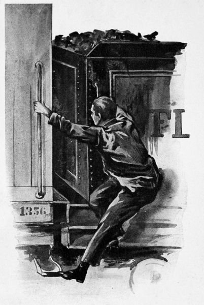 With one Grand Plunge I Grabbed the Rail of the Baggage
Car.