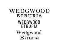 3 variations on WEDGWOOD ETRURIA