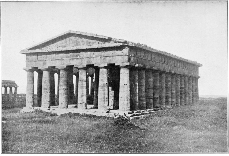 HEXASTYLE DORIC TEMPLE, PAESTUM, SOUTHERN ITALY, CALLED
“TEMPLE OF NEPTUNE.”
