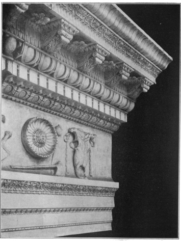 SCULPTURED DETAILS OF TEMPLE OF VESPASIAN, ROME; RESTORED
MODEL METROPOLITAN MUSEUM OF ART, NEW YORK.