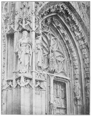 CHURCH OF SAINT WULFRAN, ABBEVILLE (NORD). FRANCE. DETAIL
OF WEST FRONT.