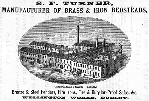 Advert for S. F. Turner (Manufacturer of Brass & Iron Bedsteads)