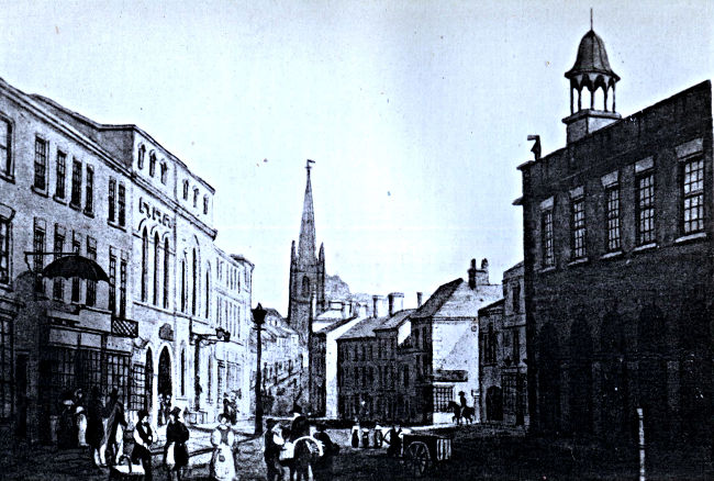 Town Hall and High Street, Dudley, 1832.