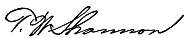 Signature, T.W. Shannon