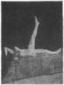 Exercise No. 7.—Reclining and raising left leg as high
as possible, with knee straight, and repeat same with right leg.