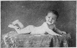 WELL BORN.—Mark Henry Woodward, age seven months; weight
eighteen pounds; clings on to a horizontal bar for a full minute; food,
breast-fed; health, never sick.