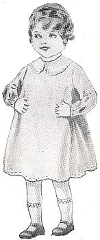 Child in pinafore