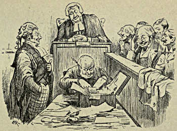 Barrister, addressing the jury; judge, napping