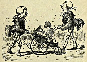Lawyers wheeling baby-carriages