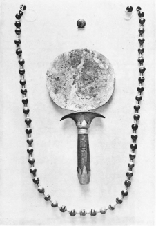 Image not available: 2. Obsidian and Gold Necklace; Bronze, Ebony and Gold
Mirror and ‘Shen’ Brooch of Cornelian and Gold